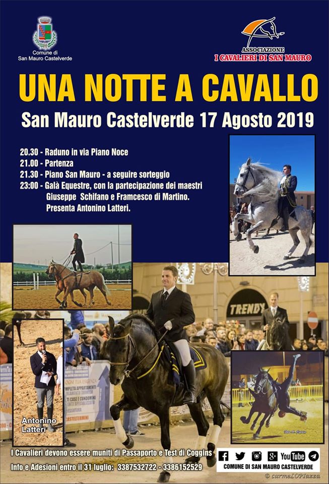UNA NOTTE A CAVALLO spettacolo equestre a 1000 metri a San Mauro Castelverde