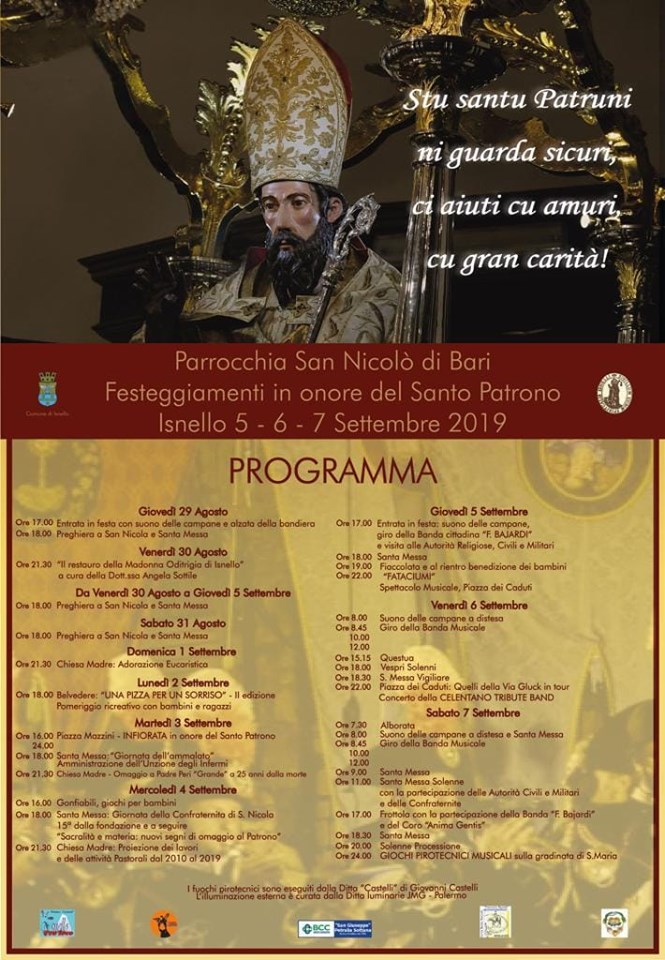 ISNELLO LA FESTA DEL SANTO PATRONO SAN NICOLA DI BARI