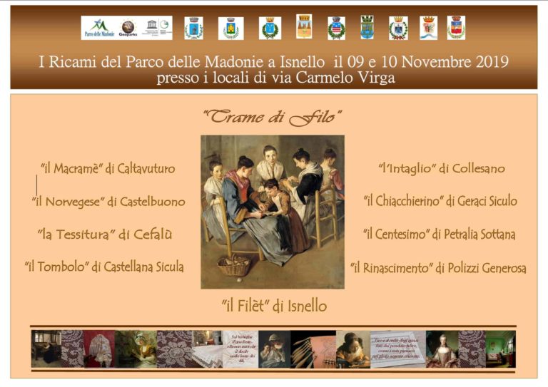 SAPORI D’AUTUNNO A ISNELLO LA MOSTRA TRAME DI FILO RICAMI E MERLETTI DELLE MADONIE