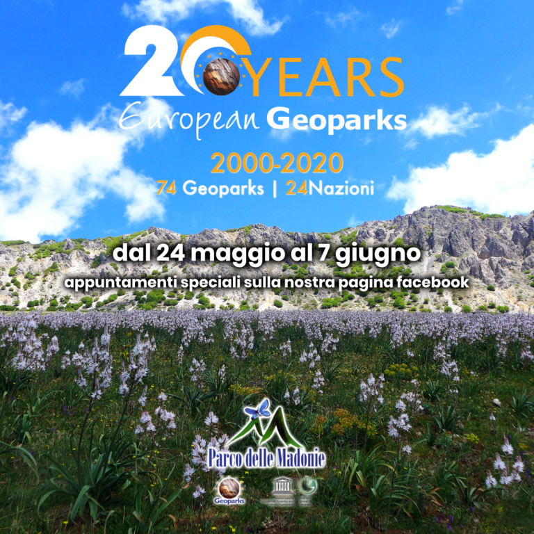 Da domenica 24 maggio su internet LA SETTIMANA EUROPEA GEOPARK 2020