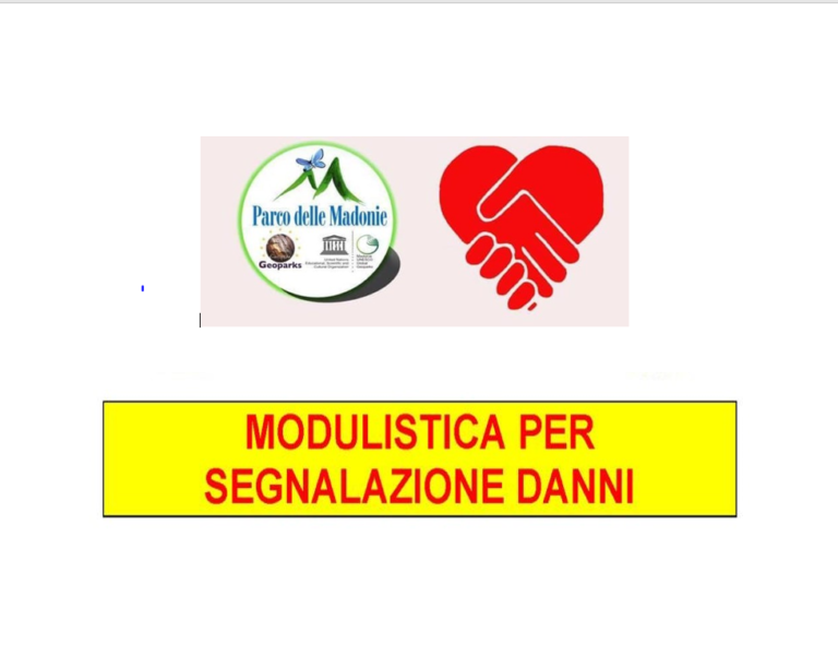 INCENDI NELLE MADONIE – SEGNALAZIONI DEI DANNI NEL MODULO ALLEGATO