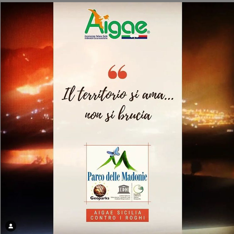 AIGAE E ENTE PARCO DELLE MADONIE a difesa del patrimonio ambientale siciliano.ESCURSIONE a sostegno delle aziende per i danni subiti dagli incendi.