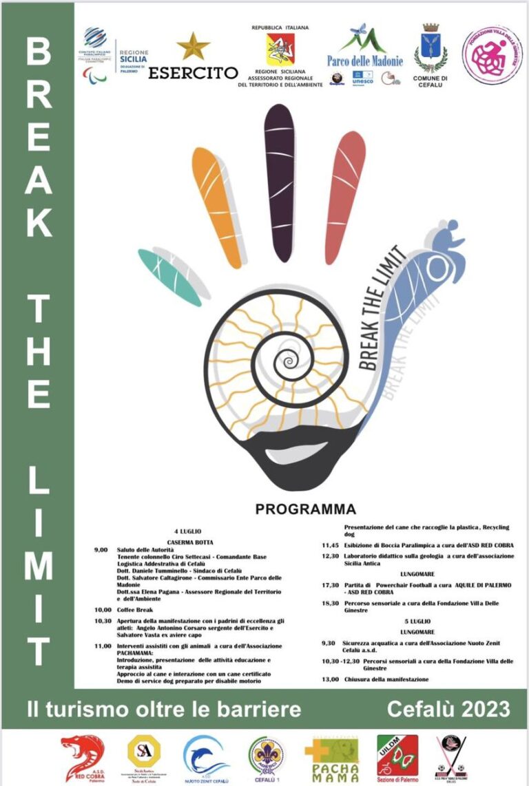 RITORNA BREAK THE LIMIT NEL PARCO DELLE MADONIE A CEFALU’ IL 4 E 5 LUGLIO.