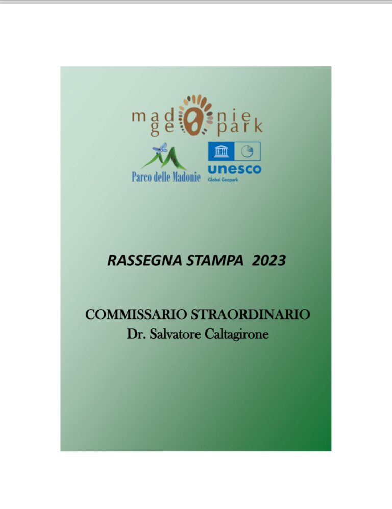 RASSEGNA STAMPA DELL’ENTE PARCO DELLE MADONIE “I MOMENTI SALIENTI E IL LAVORO SVOLTO NEL 2023”