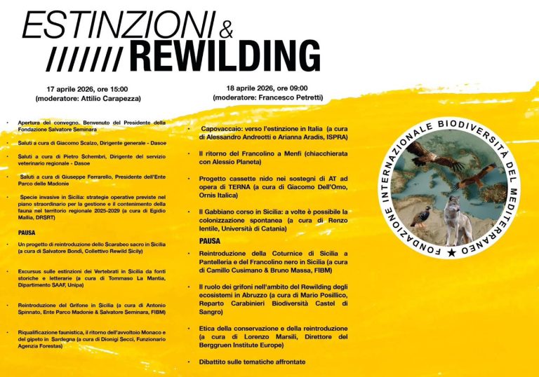 Natura Rigenerata: al via a Palermo il Convegno “Estinzioni & Rewilding”