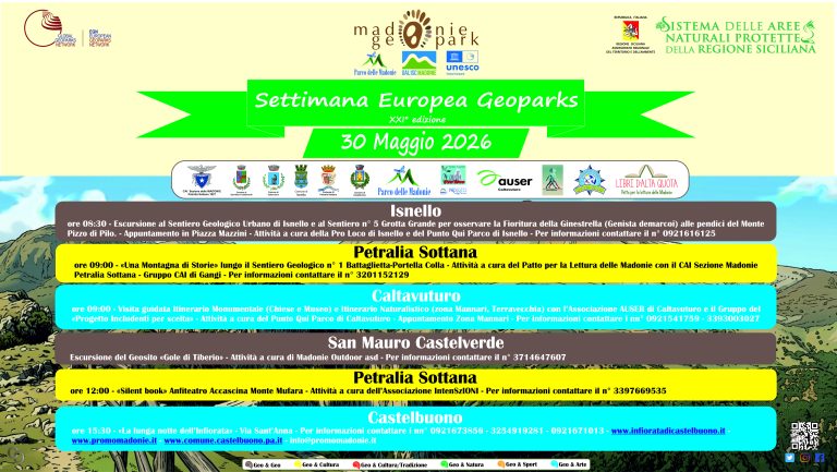 Un sabato tra Geologia, Natura e Cultura!XXI Settimana Europea dei Geoparchi, il cuore delle Madonie si anima con un programma ricchissimo